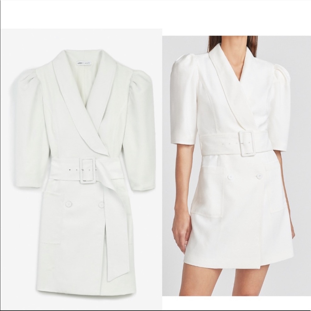 Ladygang belted blazer dress